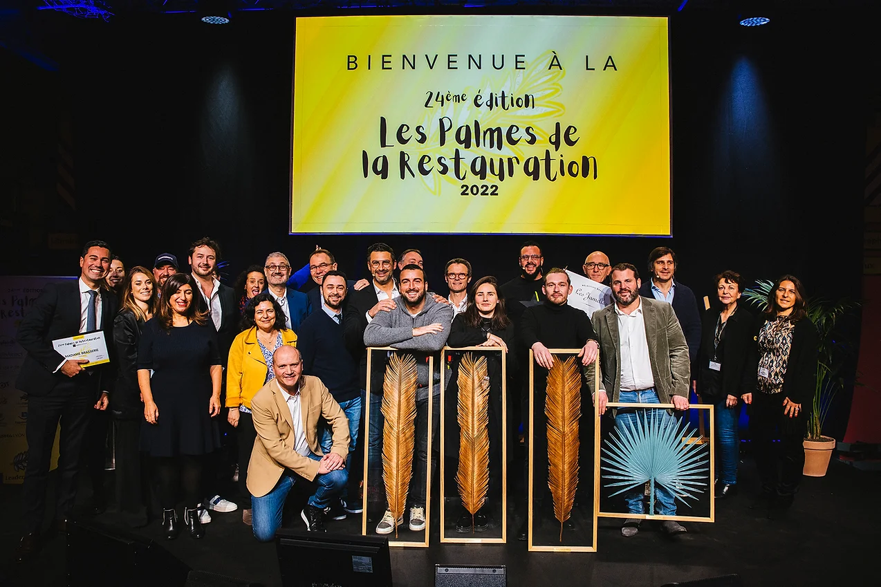 Recibiendo el premio de la 26ª edición de Les Palmes