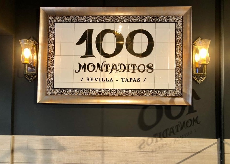 Placa de 100 Montaditos en Sevilla