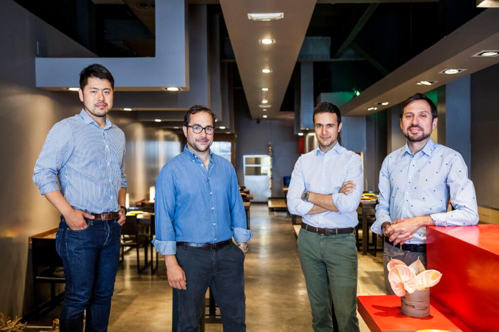 Naoyuki Haginoya, Borja Molina Martell, Juan Molina Martell y Ramón Jiménez, fundadores del Grupo Nomo.